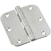 Door Hinge, Interior, Round-Edge, Antique Brass, 3-In.