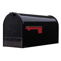 E1600BAM BLK LRG RURAL MAILB