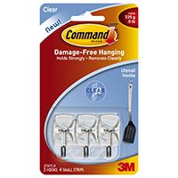 17067CLR SM WIRE HOOK 3PK