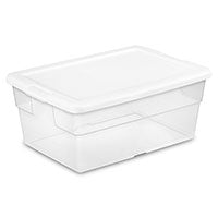 16QT STOR BOX/WHT LID