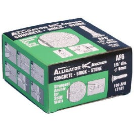 Alligator Masonry Anchors, Flanged, .25-In., 100-Pk.