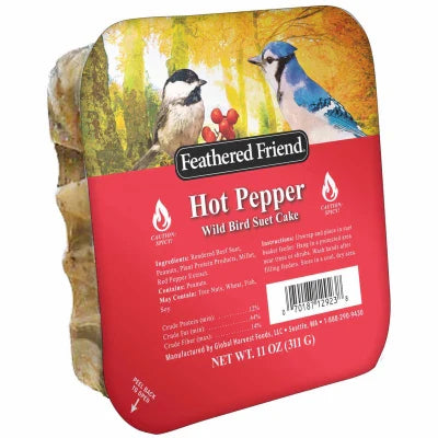 Feathered Friend Hot Pepper Suet Wild Bird Food