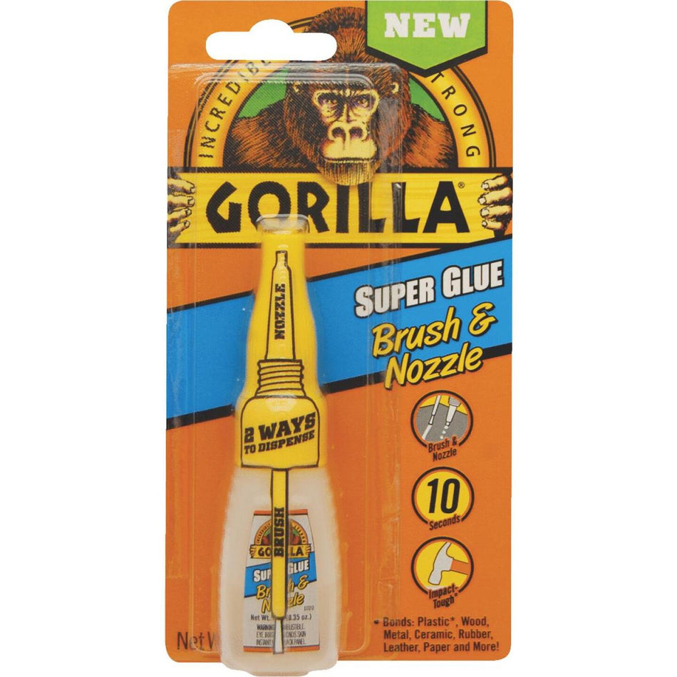 Gorilla 0.42 Oz. Liquid Bottle Brush & Nozzle Super Glue