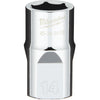 Milwaukee 1/2 In. Drive 14 mm 6-Point Shallow Metric Socket with FOUR FLAT Sides