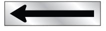 Hy-Ko Products  Arrow Self Adhesive Vinyl Graphic 2" X 8" Black/silver
