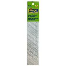 Hy-Ko 3 WHITE Reflective Safety TAPE Strips Self Adhesive 6.5" Stickers