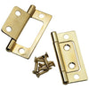 Knape & Vogt 2 non-mortise hinges with screws. Satin Nickel