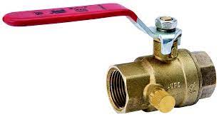 B & K Industries Series 7700TD Stop & Waste Brass Ball Valve 3/4"