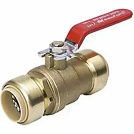 B & K Industries Brass Push Ball Valve 3/4"