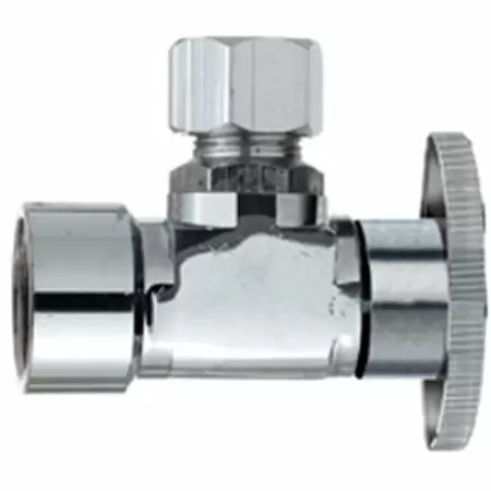 Plumb Pak Quarter Turn Angle Valve, Chrome, 1/2" X 3/8"
