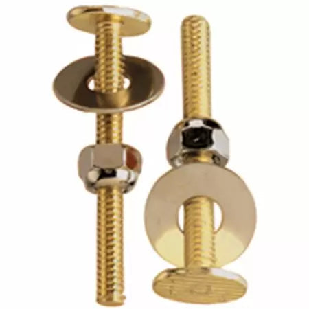 Plumb Pak Toilet Bolts Set, 1/4-20" X 2 1/4", Brass