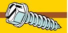 Midwest Fastener Slotted Hex Washer Sheet Metal Screws #8 x 2"
