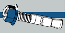Midwest Fastener TorqueMaster Blue Wedge Anchors 3/8" x 5"