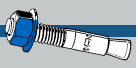 Midwest Fastener TorqueMaster Blue Wedge Anchors 5/8" x 4-1/2"