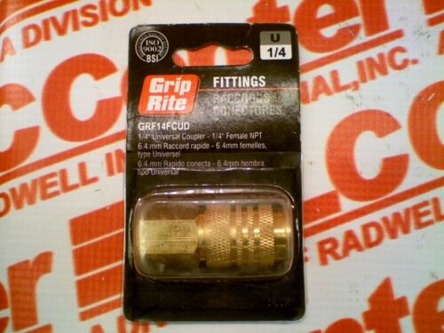 Grip Rite Universal Brass Couplers 1/4" Coupler Female 1/4" Npt
