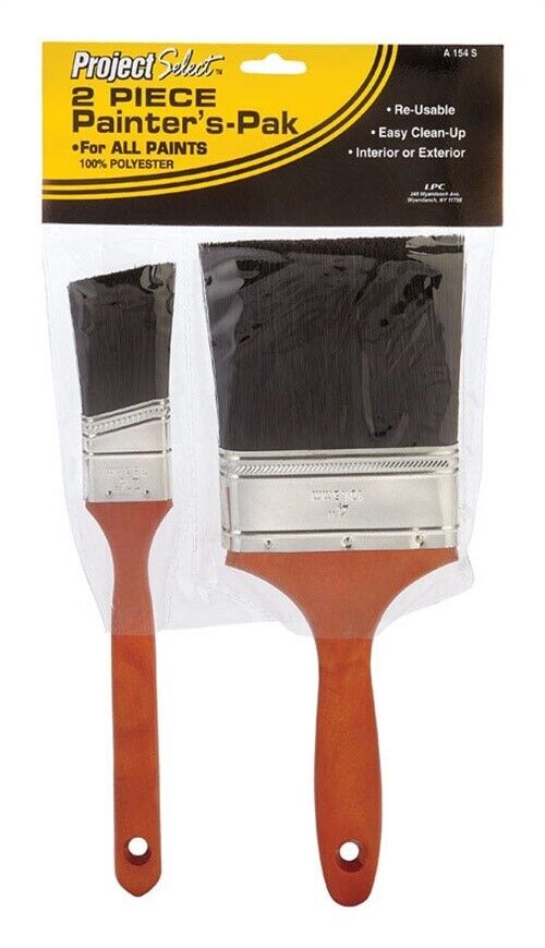 Linzer Paint Brush Set Professional Grade Polyester All Paints 2 Piece 1-1/2 "