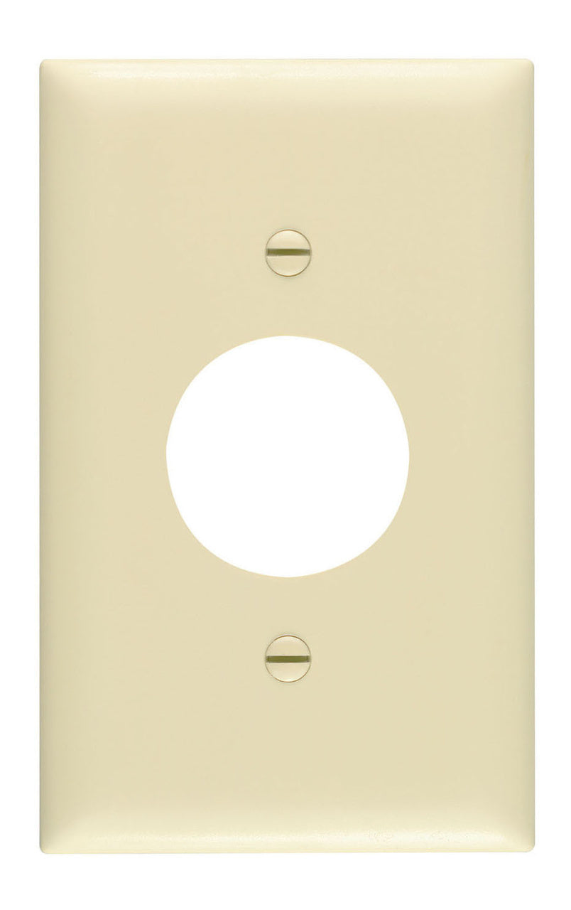 Pass & Seymour Single Receptacle Openings, One Gang, Ivory