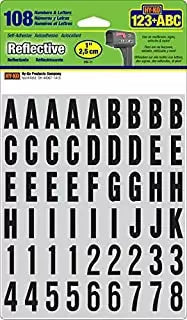 HY-KO Products MM-21 Number 1" Reflective Hardware Letter Signs Special Occasion