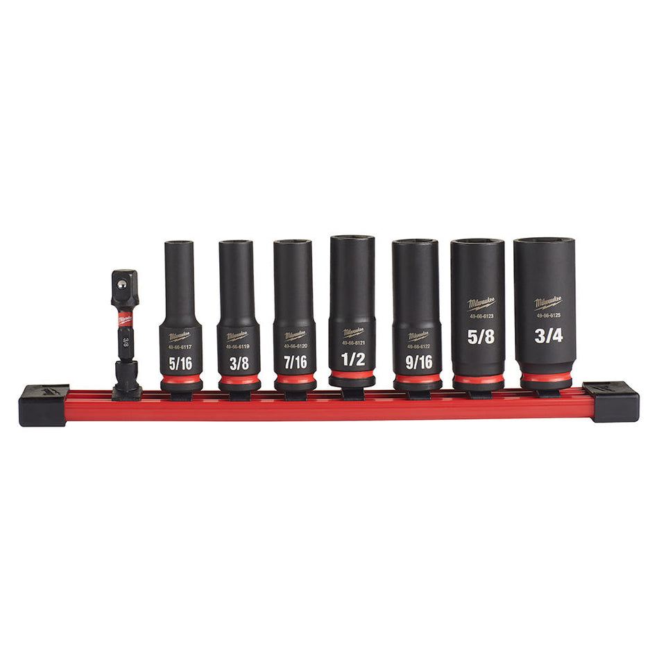 8PC SHOCKWAVE™ Impact Duty™ 3/8" Drive SAE Deep 6 Point Socket Set