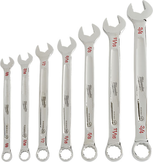 Milwaukee 7pc Combination Wrench Set - SAE