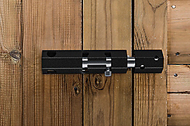 National Hardware Lockable Security Bolt 6", Black