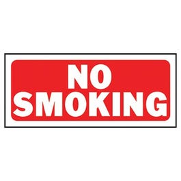 "No Smoking" Sign, 6 x 14-In.