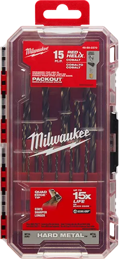 Milwaukee RED HELIX™ Cobalt Drill Bit Set – 15PC