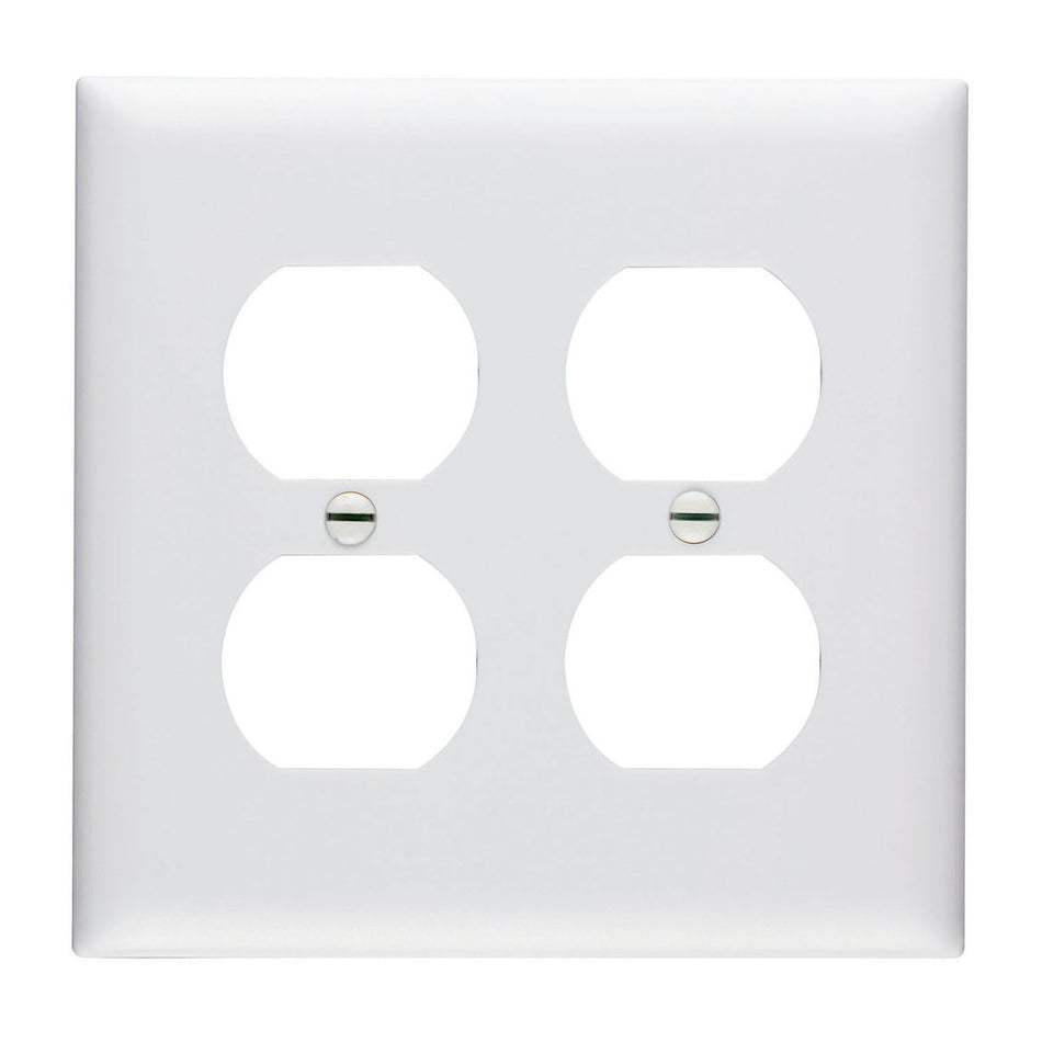 Pass & Seymour TradeMaster® 2-Gang Nylon Wall Plate 2 Duplex Receptacle Openings