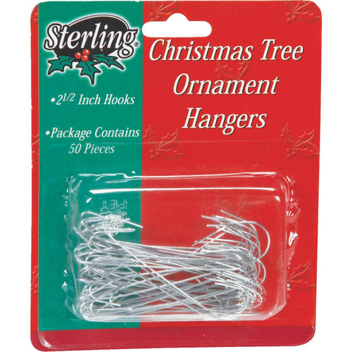 Sterling 2-1/2 In. Silver Christmas Ornament Hooks