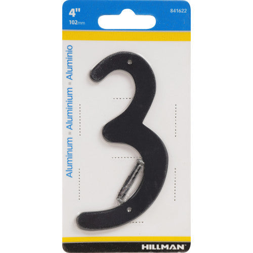 Hillman Nail-On House Number 3 Aluminum