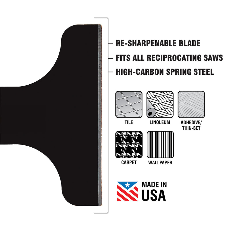 Spyder Scraper™ Blade Reciprocating Saw Attachment Set
