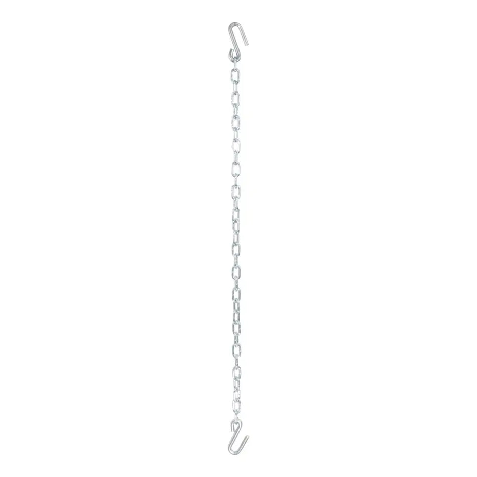 Curt 48" Safety Chain with 2 S-Hooks (5,000 lbs, Clear Zinc, Packaged)