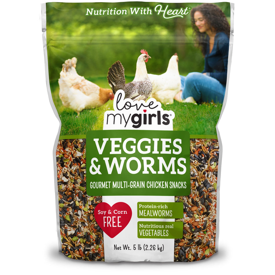 Love My Girls Veggies & Worms Gourmet Multi-Grain Chicken Treats
