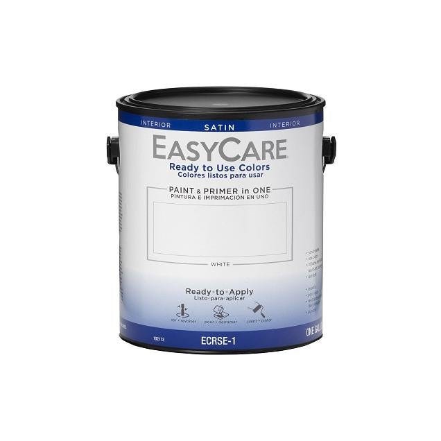 True Value EasyCare Ready to Use Colors 1 Gal. Interior Satin Latex Paint & Primer, White