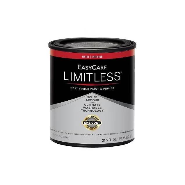 True Value EasyCare Limitless 1 Qt. White Matte Acrylic Latex Interior Paint & Primer