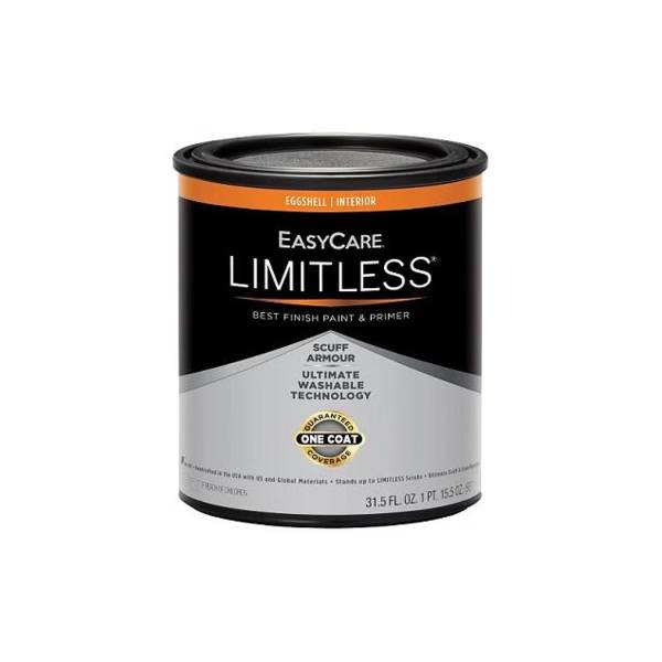 True Value EasyCare Limitless 1 Qt. White Eggshell Acrylic Latex Interior Paint & Primer