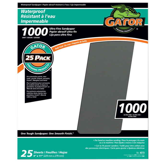 Gator SilicaCut 9×11 Bulk Waterproof Sanding Sheets