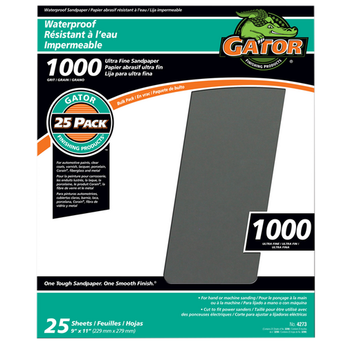 Gator SilicaCut 9×11 Bulk Waterproof Sanding Sheets