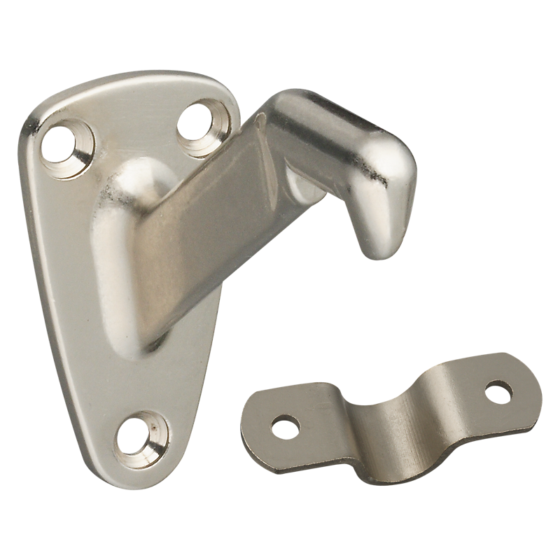 National Hardware Handrail Bracket Satin Nickel