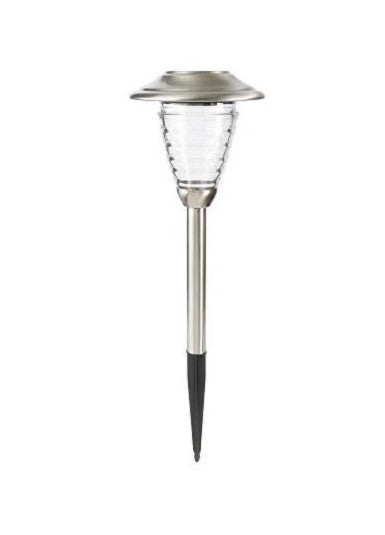 Fusion Stainless Steel Ribbed Solar Pathway Light