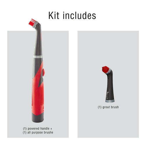 Rubbermaid Power Scrubber with 1 All-Purpose Scrubbing Head and 1 Grout Scrubbing Head