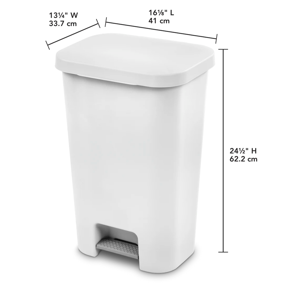 Sterilite 11.9 Gal. StepOn Wastebasket