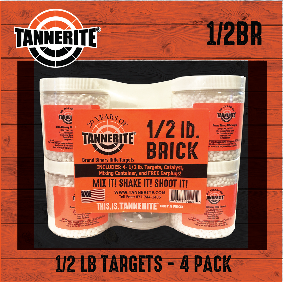 Tannerite Tannerite™ 1/2 pound Brick~ Single Brick Of Four 1/2 Pound Targets