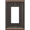 Amerelle Chelsea 1-Gang Stamped Steel Rocker Decorator Wall Plate, Aged Bronze